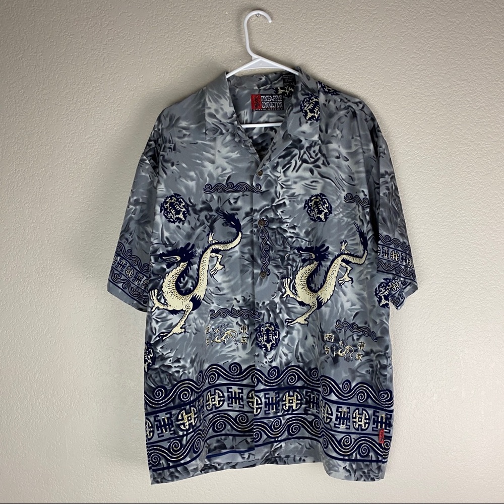 Pineapple Connection Button Up Shirt Size Large - image 1